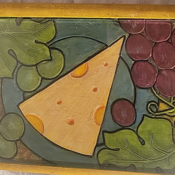 Joie de Vivre Glass Top Serving Tray - Picture 2 of 9